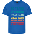 70th Birthday 70 Year Old Mens Cotton T-Shirt Tee Top Royal Blue