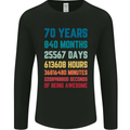 70th Birthday 70 Year Old Mens Long Sleeve T-Shirt Black
