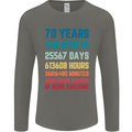 70th Birthday 70 Year Old Mens Long Sleeve T-Shirt Charcoal