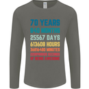 70th Birthday 70 Year Old Mens Long Sleeve T-Shirt Charcoal