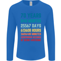 70th Birthday 70 Year Old Mens Long Sleeve T-Shirt Royal Blue