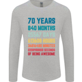 70th Birthday 70 Year Old Mens Long Sleeve T-Shirt Sports Grey