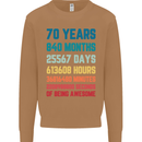 70th Birthday 70 Year Old Mens Sweatshirt Jumper Caramel Latte