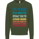 70th Birthday 70 Year Old Mens Sweatshirt Jumper Forest Green