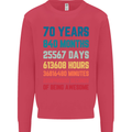 70th Birthday 70 Year Old Mens Sweatshirt Jumper Heliconia