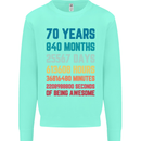 70th Birthday 70 Year Old Mens Sweatshirt Jumper Peppermint