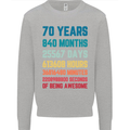 70th Birthday 70 Year Old Mens Sweatshirt Jumper Sports Grey