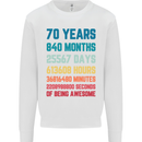 70th Birthday 70 Year Old Mens Sweatshirt Jumper White