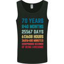 70th Birthday 70 Year Old Mens Vest Tank Top Black