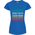 70th Birthday 70 Year Old Womens Petite Cut T-Shirt Royal Blue