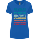 70th Birthday 70 Year Old Womens Wider Cut T-Shirt Royal Blue