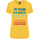70th Birthday 70 Year Old Womens Wider Cut T-Shirt Yellow