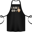 70th Birthday Funny Offensive 70 Year Old Cotton Apron 100% Organic Black