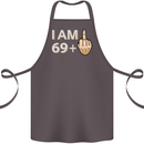 70th Birthday Funny Offensive 70 Year Old Cotton Apron 100% Organic Dark Grey