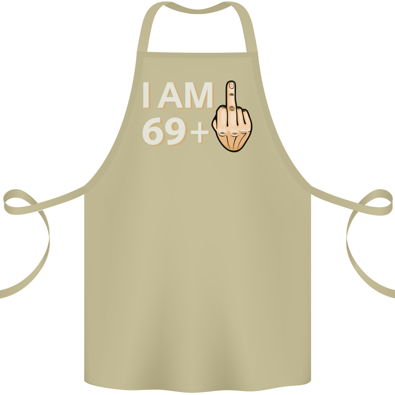 70th Birthday Funny Offensive 70 Year Old Cotton Apron 100% Organic Khaki
