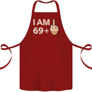 70th Birthday Funny Offensive 70 Year Old Cotton Apron 100% Organic Maroon