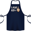 70th Birthday Funny Offensive 70 Year Old Cotton Apron 100% Organic Navy Blue