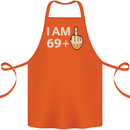 70th Birthday Funny Offensive 70 Year Old Cotton Apron 100% Organic Orange