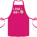 70th Birthday Funny Offensive 70 Year Old Cotton Apron 100% Organic Pink