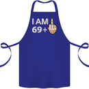 70th Birthday Funny Offensive 70 Year Old Cotton Apron 100% Organic Royal Blue