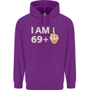 70th Birthday Funny Offensive 70 Year Old Mens 80% Cotton Hoodie Purple