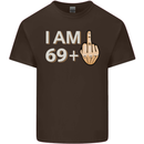 70th Birthday Funny Offensive 70 Year Old Mens Cotton T-Shirt Tee Top Dark Chocolate