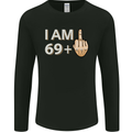 70th Birthday Funny Offensive 70 Year Old Mens Long Sleeve T-Shirt Black