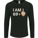 70th Birthday Funny Offensive 70 Year Old Mens Long Sleeve T-Shirt Black