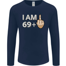 70th Birthday Funny Offensive 70 Year Old Mens Long Sleeve T-Shirt Navy Blue