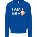 70th Birthday Funny Offensive 70 Year Old Mens Sweatshirt Jumper Royal Blue