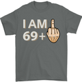 70th Birthday Funny Offensive 70 Year Old Mens T-Shirt 100% Cotton Charcoal