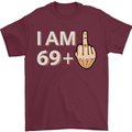70th Birthday Funny Offensive 70 Year Old Mens T-Shirt 100% Cotton Maroon