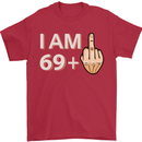 70th Birthday Funny Offensive 70 Year Old Mens T-Shirt 100% Cotton Red