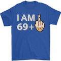 70th Birthday Funny Offensive 70 Year Old Mens T-Shirt 100% Cotton Royal Blue