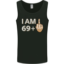 70th Birthday Funny Offensive 70 Year Old Mens Vest Tank Top Black