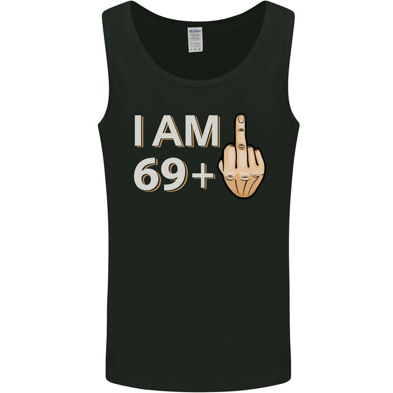 70th Birthday Funny Offensive 70 Year Old Mens Vest Tank Top Black