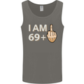 70th Birthday Funny Offensive 70 Year Old Mens Vest Tank Top Charcoal
