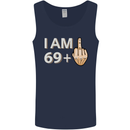 70th Birthday Funny Offensive 70 Year Old Mens Vest Tank Top Navy Blue