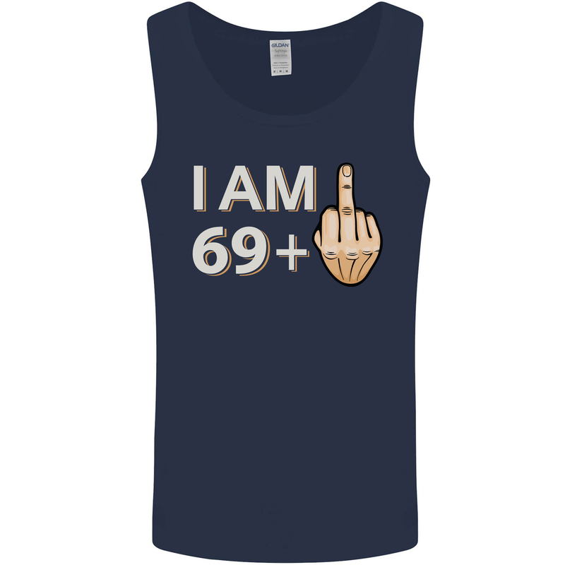 70th Birthday Funny Offensive 70 Year Old Mens Vest Tank Top Navy Blue