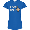 70th Birthday Funny Offensive 70 Year Old Womens Petite Cut T-Shirt Royal Blue