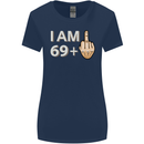 70th Birthday Funny Offensive 70 Year Old Womens Wider Cut T-Shirt Navy Blue