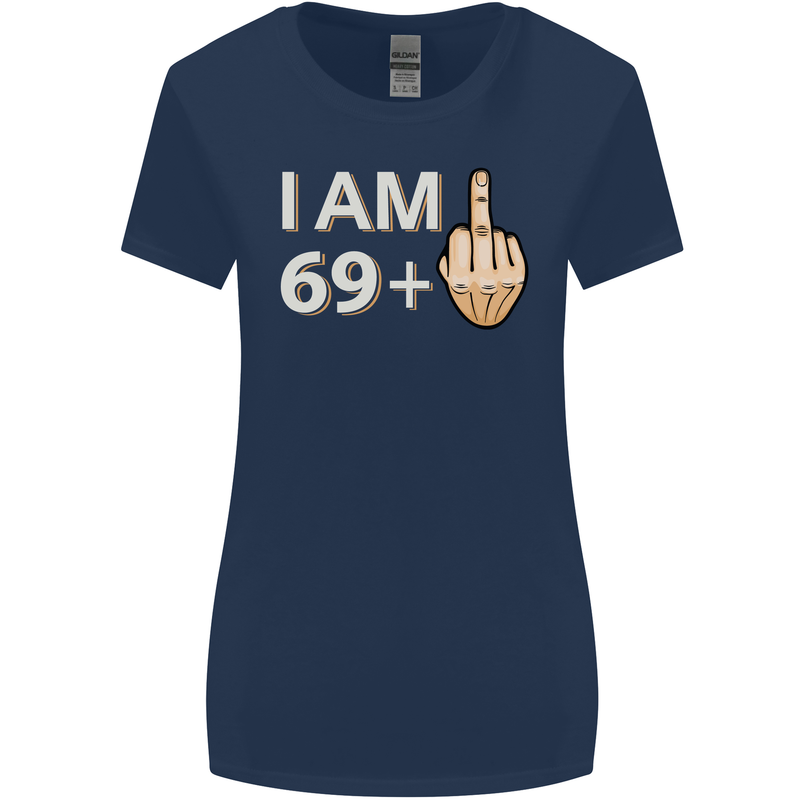 70th Birthday Funny Offensive 70 Year Old Womens Wider Cut T-Shirt Navy Blue