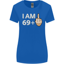 70th Birthday Funny Offensive 70 Year Old Womens Wider Cut T-Shirt Royal Blue