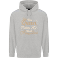 70th Birthday Queen Seventy Years Old 70 Mens 80% Cotton Hoodie Sports Grey