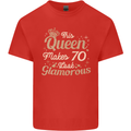 70th Birthday Queen Seventy Years Old 70 Mens Cotton T-Shirt Tee Top Red