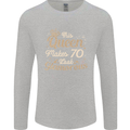 70th Birthday Queen Seventy Years Old 70 Mens Long Sleeve T-Shirt Sports Grey