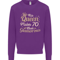 70th Birthday Queen Seventy Years Old 70 Mens Sweatshirt Jumper Purple