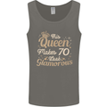 70th Birthday Queen Seventy Years Old 70 Mens Vest Tank Top Charcoal