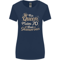 70th Birthday Queen Seventy Years Old 70 Womens Wider Cut T-Shirt Navy Blue
