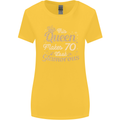 70th Birthday Queen Seventy Years Old 70 Womens Wider Cut T-Shirt Yellow